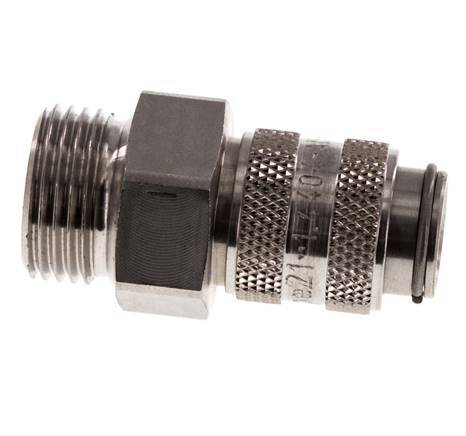 Stainless Steel 316L DN 5 Air Coupling Socket G 3/8 inch Male