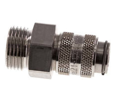 Stainless Steel 316L DN 5 Air Coupling Socket G 3/8 inch Male