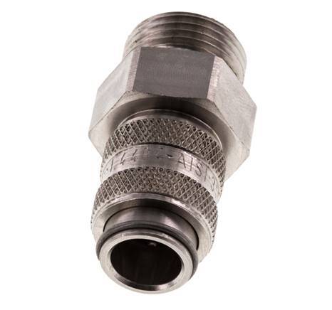Stainless Steel 316L DN 5 Air Coupling Socket G 3/8 inch Male
