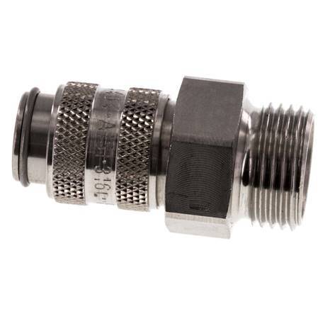 Stainless Steel 316L DN 5 Air Coupling Socket G 3/8 inch Male