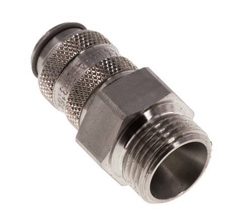 Stainless Steel 316L DN 5 Air Coupling Socket G 3/8 inch Male