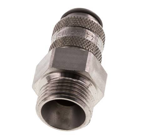 Stainless Steel 316L DN 5 Air Coupling Socket G 3/8 inch Male