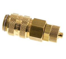 Brass DN 5 Air Coupling Socket 4x6 mm Union Nut