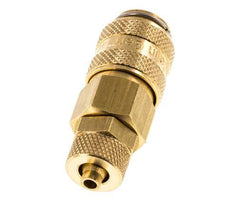 Brass DN 5 Air Coupling Socket 4x6 mm Union Nut
