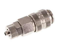 Nickel-plated Brass DN 5 Air Coupling Socket 4x6 mm Union Nut