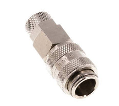 Nickel-plated Brass DN 5 Air Coupling Socket 4x6 mm Union Nut