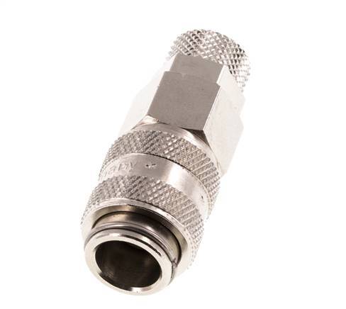 Nickel-plated Brass DN 5 Air Coupling Socket 4x6 mm Union Nut