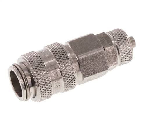 Stainless steel DN 5 Air Coupling Socket 4x6 mm Union Nut