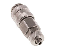 Stainless steel DN 5 Air Coupling Socket 4x6 mm Union Nut