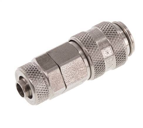 Stainless steel DN 5 Air Coupling Socket 6x8 mm Union Nut