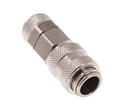 Stainless steel DN 5 Air Coupling Socket 6x8 mm Union Nut