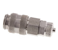 Stainless steel 306L DN 5 Air Coupling Socket 4x6 mm Union Nut