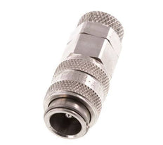 Stainless Steel 316L DN 5 Air Coupling Socket 6x8 mm Union Nut Double Shut-Off