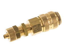 Brass DN 5 Air Coupling Socket 4x6 mm Union Nut Bulkhead