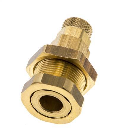Brass DN 5 Air Coupling Socket 4x6 mm Union Nut Bulkhead Pull-Off