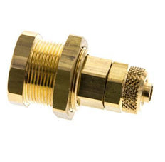 Brass DN 5 Air Coupling Socket 6x8 mm Union Nut Bulkhead Pull-Off