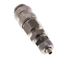 Stainless steel DN 5 Air Coupling Socket 4x6 mm Union Nut Bulkhead