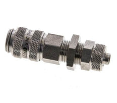 Stainless steel DN 5 Air Coupling Socket 6x8 mm Union Nut Bulkhead