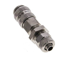 Stainless steel DN 5 Air Coupling Socket 6x8 mm Union Nut Bulkhead