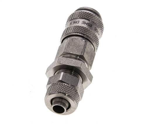 Stainless steel DN 5 Air Coupling Socket 6x8 mm Union Nut Bulkhead