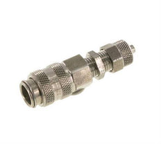 Stainless steel DN 5 Air Coupling Socket 4x6 mm Union Nut Bulkhead Double Shut-Off