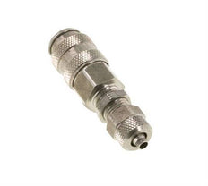Stainless steel DN 5 Air Coupling Socket 4x6 mm Union Nut Bulkhead Double Shut-Off