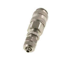 Stainless steel DN 5 Air Coupling Socket 4x6 mm Union Nut Bulkhead Double Shut-Off