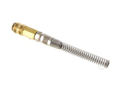 Brass DN 5 Air Coupling Socket 6x8 mm Union Nut Bend-Protect Rotatable