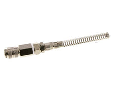 Nickel-plated Brass DN 5 Air Coupling Socket 4x6 mm Union Nut Bend-Protect Rotatable