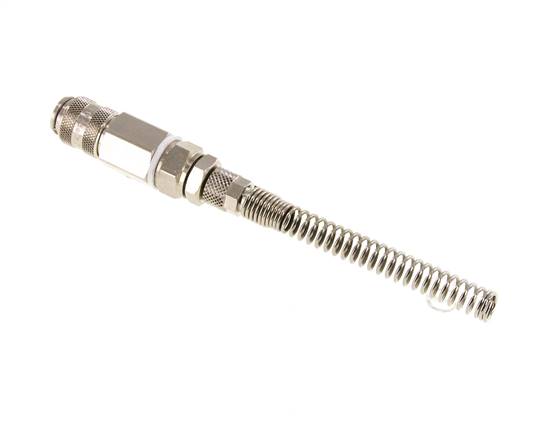 Nickel-plated Brass DN 5 Air Coupling Socket 4x6 mm Union Nut Bend-Protect Rotatable