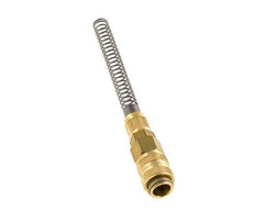 Brass DN 5 Air Coupling Socket 4x6 mm Union Nut Bend-Protect Double Shut-Off