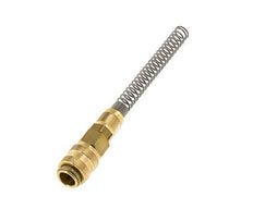 Brass DN 5 Air Coupling Socket 4x6 mm Union Nut Bend-Protect Double Shut-Off