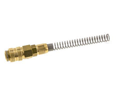 Brass DN 5 Air Coupling Socket 4x6 mm Union Nut Bend-Protect Double Shut-Off
