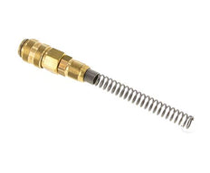 Brass DN 5 Air Coupling Socket 4x6 mm Union Nut Bend-Protect Double Shut-Off