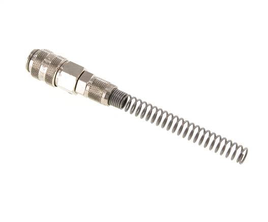 Nickel-plated Brass DN 5 Air Coupling Socket 4x6 mm Union Nut Bend-Protect