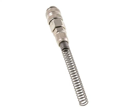 Nickel-plated Brass DN 5 Air Coupling Socket 4x6 mm Union Nut Bend-Protect