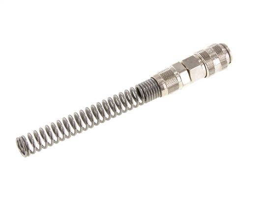 Nickel-plated Brass DN 5 Air Coupling Socket 6x8 mm Union Nut Bend-Protect