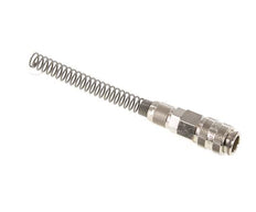 Nickel-plated Brass DN 5 Air Coupling Socket 4x6 mm Union Nut Bend-Protect Double Shut-Off