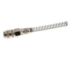 Nickel-plated Brass DN 5 Air Coupling Socket 4x6 mm Union Nut Bend-Protect Double Shut-Off