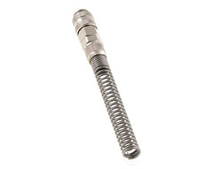 Nickel-plated Brass DN 5 Air Coupling Socket 6x8 mm Union Nut Bend-Protect Double Shut-Off