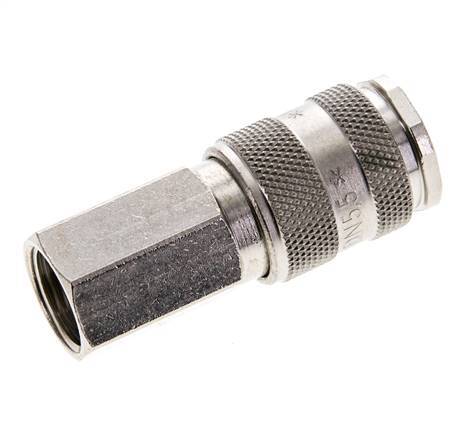 Nickel-plated Brass DN 5.5 (Orion) Air Coupling Socket G 3/8 inch Female