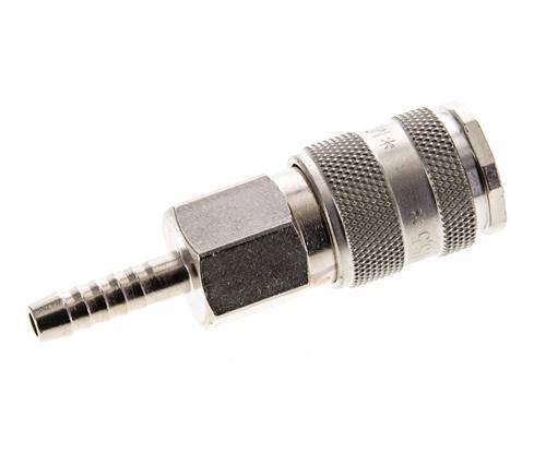 Nickel-plated Brass DN 5.5 (Orion) Air Coupling Socket 6 mm Hose Pillar