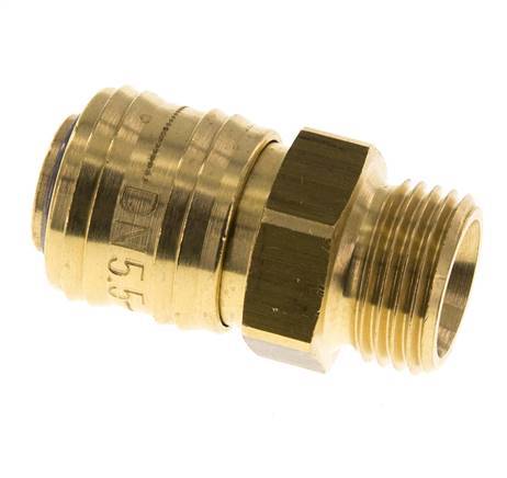 Brass DN 5.5 (Orion) Air Coupling Socket G 1/2 inch Male