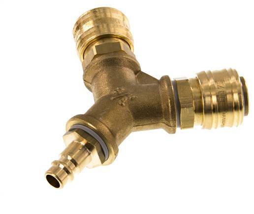 Brass DN 7.2 (Euro) Air Coupling 2-way 038