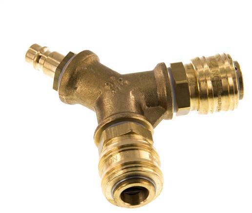 Brass DN 7.2 (Euro) Air Coupling 2-way 038