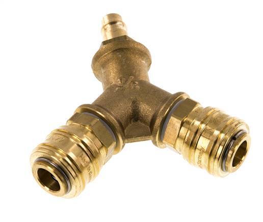 Brass DN 7.2 (Euro) Air Coupling 2-way 038