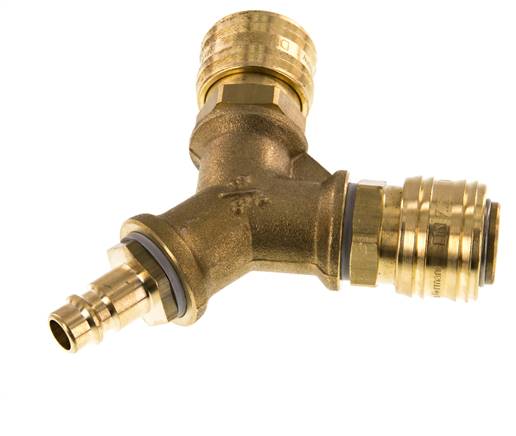Brass DN 7.2 (Euro) Air Coupling 2-way 038