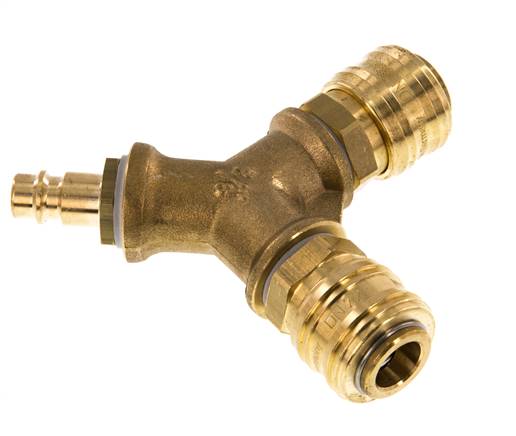 Brass DN 7.2 (Euro) Air Coupling 2-way 038