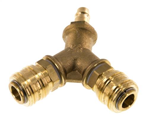 Brass DN 7.2 (Euro) Air Coupling 2-way 038