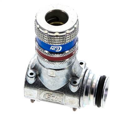 Steel DN 7.6 (7.2 Euro) Safety Air Coupling Socket CEJN Expansion Unit